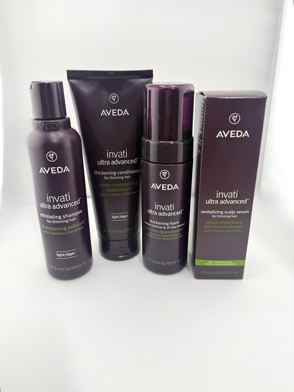 AVEDA Invati Ultra Advanced Light Shampoo Conditioner Scalp Revitalizer Foam New